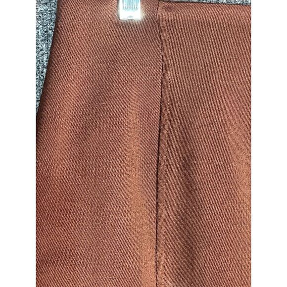 VTG Gianni Petite Mini Pencil Skirt 100% Wool Elastic Waist Slit Brown Women 10P - Picture 3 of 11